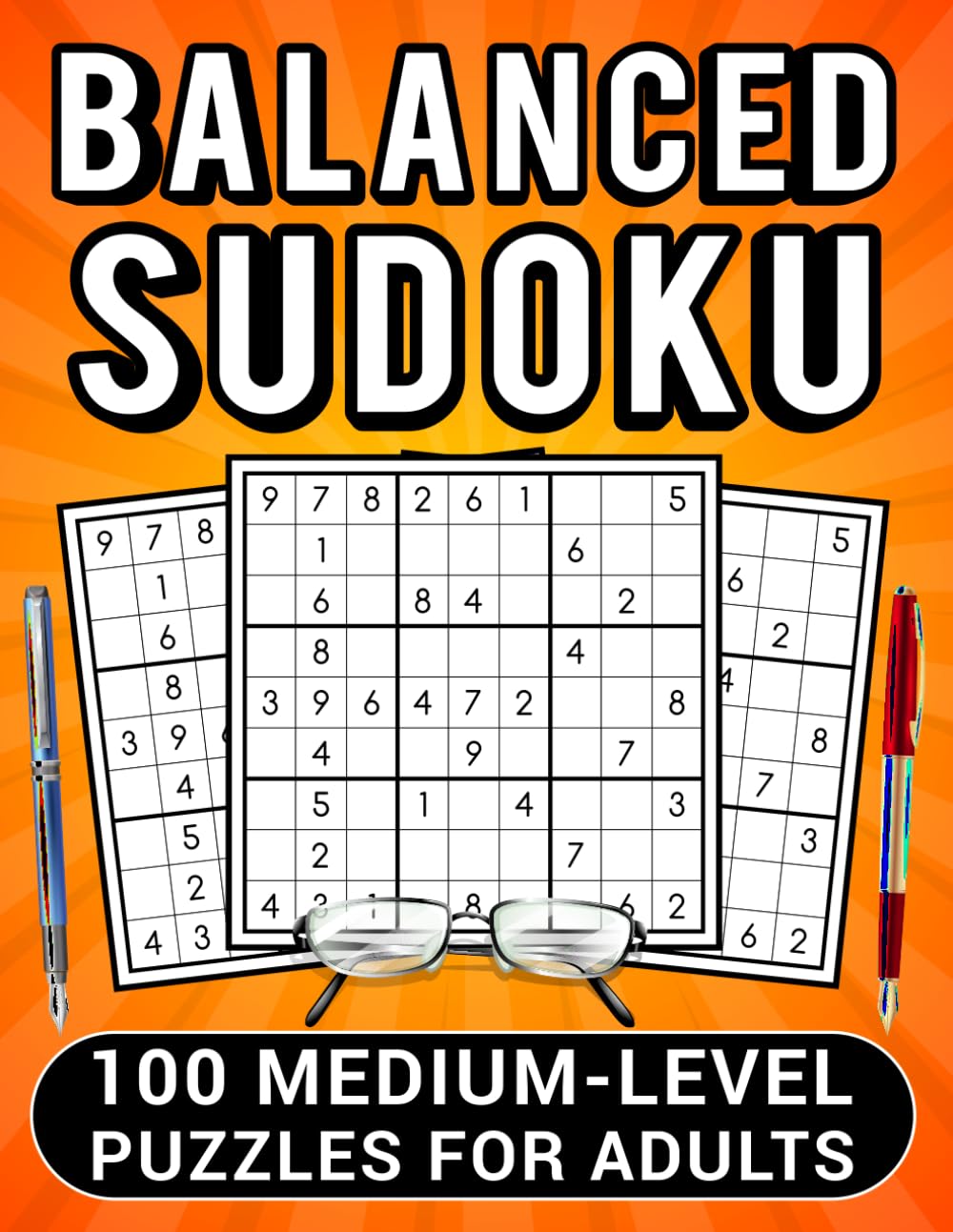 Balanced Sudoku: 100 Medium-Level Puzzles for Adults